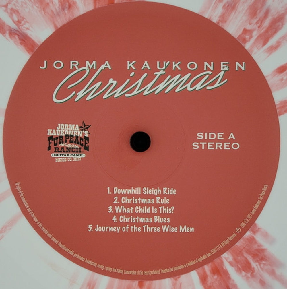 Jorma Kaukonen – Christmas (Candy Cane Edition RSD Black Friday 2021 LP Vinyl) - Side View