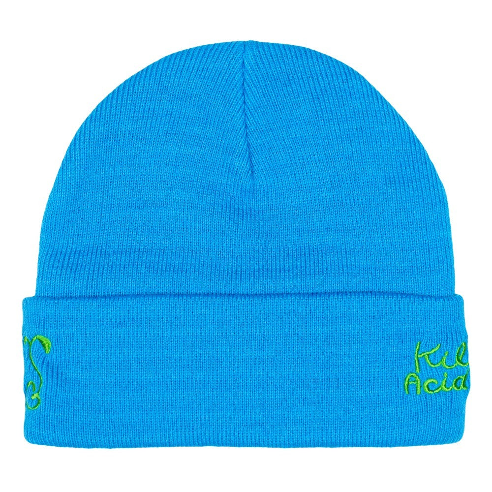 Killer Acid Mushroom Blue Cuff Beanie