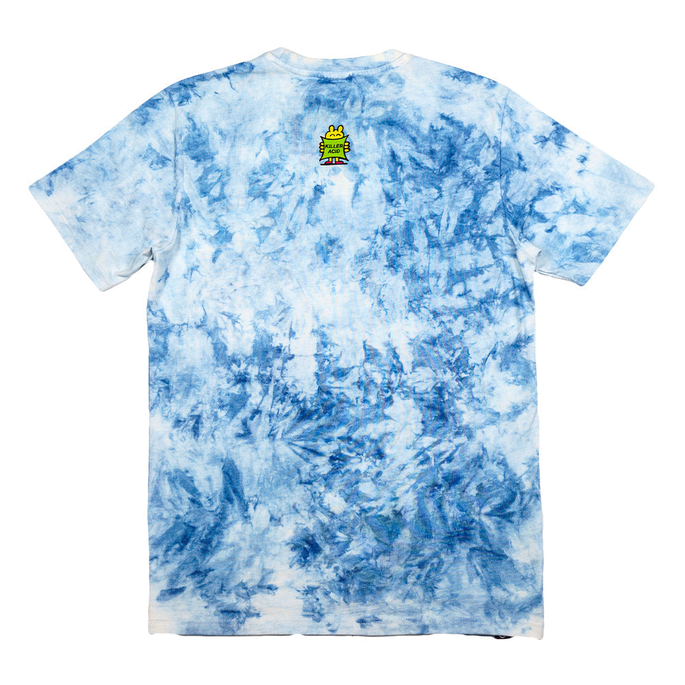 Killer Acid Mushroom Blue Tie Dye T-Shirt