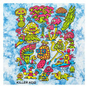 Killer Acid Mushroom Blue Tie Dye T-Shirt