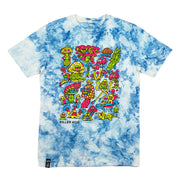 Killer Acid Mushroom Blue Tie Dye T-Shirt