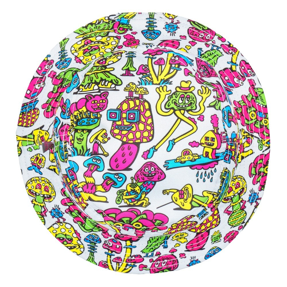 Killer Acid Mushroom Friends Reversible Bucket Hat