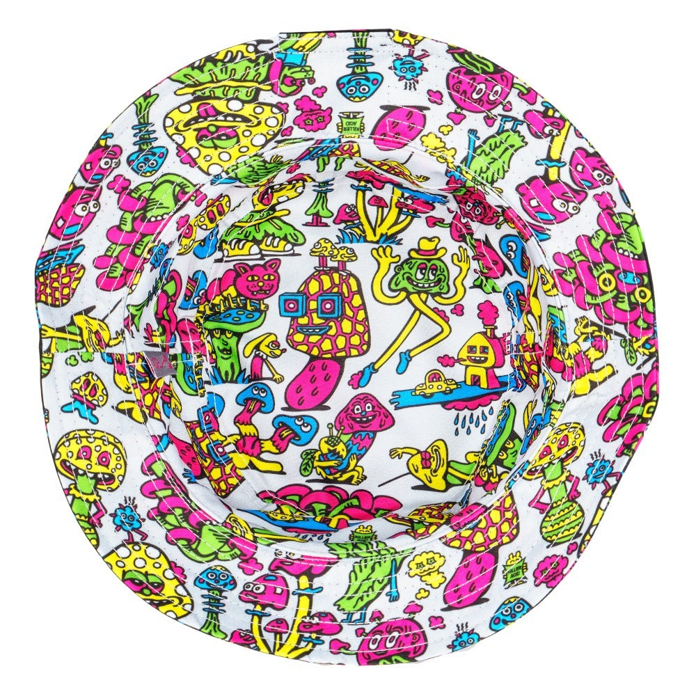Killer Acid Mushroom Friends Reversible Bucket Hat