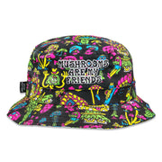 Killer Acid Mushroom Friends Reversible Bucket Hat