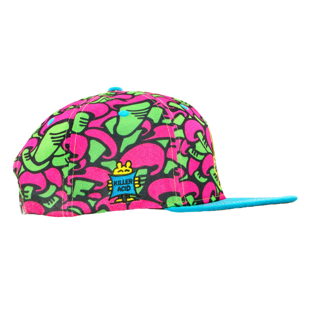 Killer Acid Mushroom Pink Snapback Hat