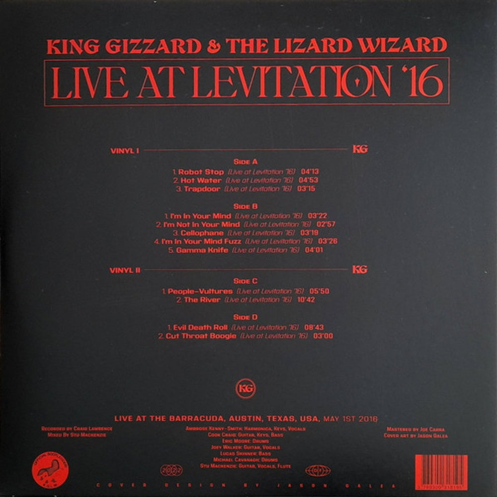 King Gizzard & The Lizard Wizard – Live At Levitation '16 (Red 2-LP Vinyl)