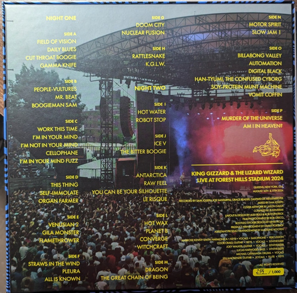 King Gizzard & The Lizard Wizard – Live at Forest Hills Stadium '24 (8 LPs Splatter 8-LP Vinyl)
