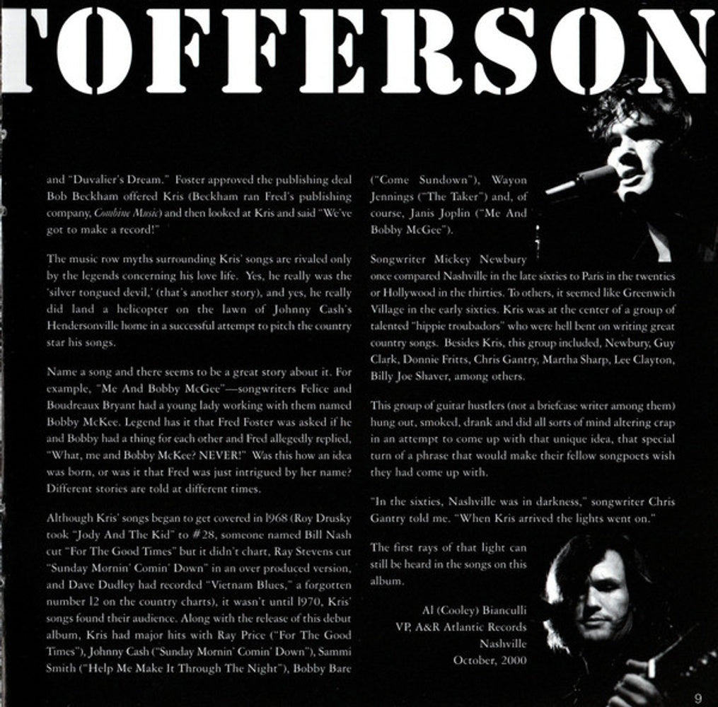 Kris Kristofferson – Kristofferson (CD) - Side View