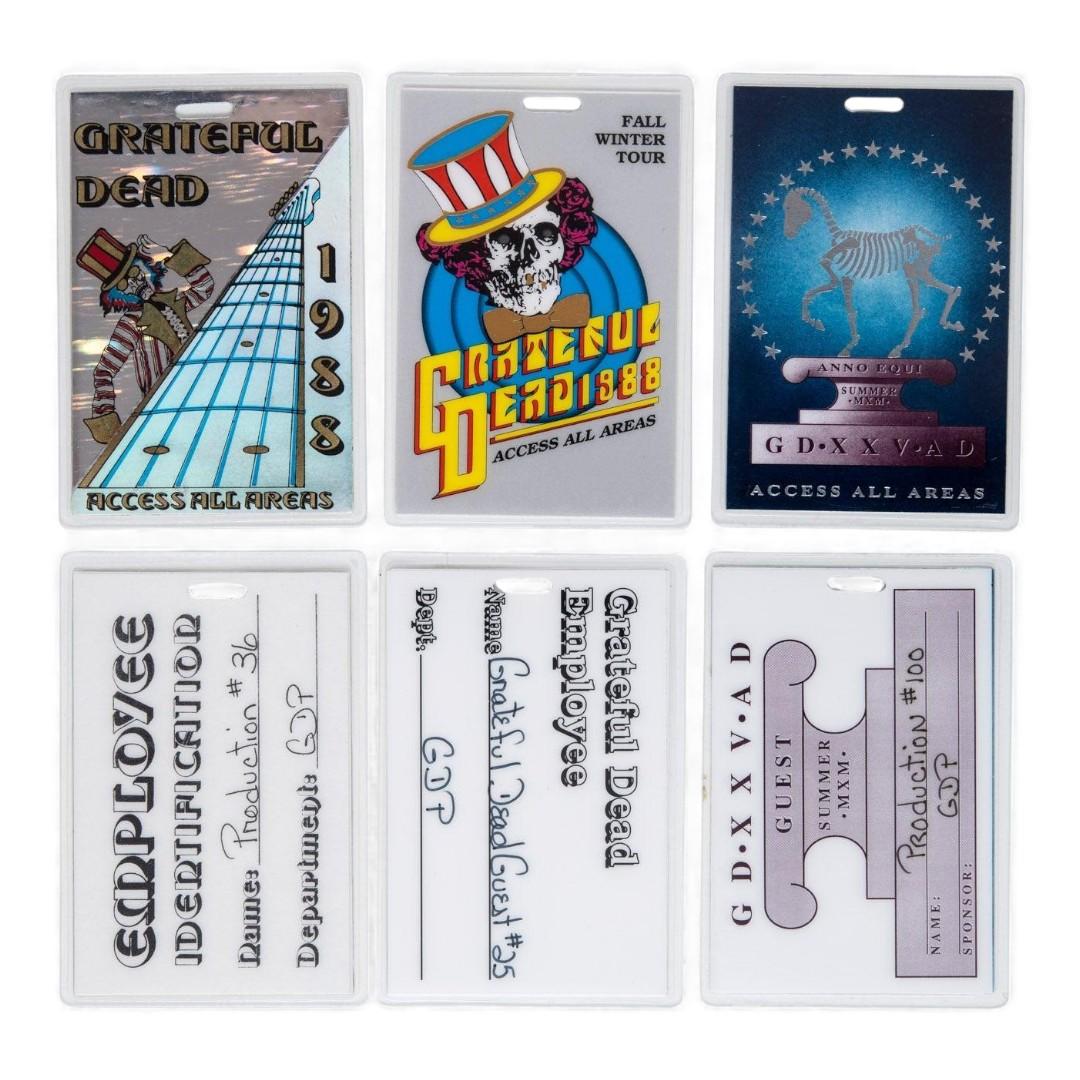 Grateful Dead Backstage Laminates (1988 & Summer 1990) from Robbie Taylor