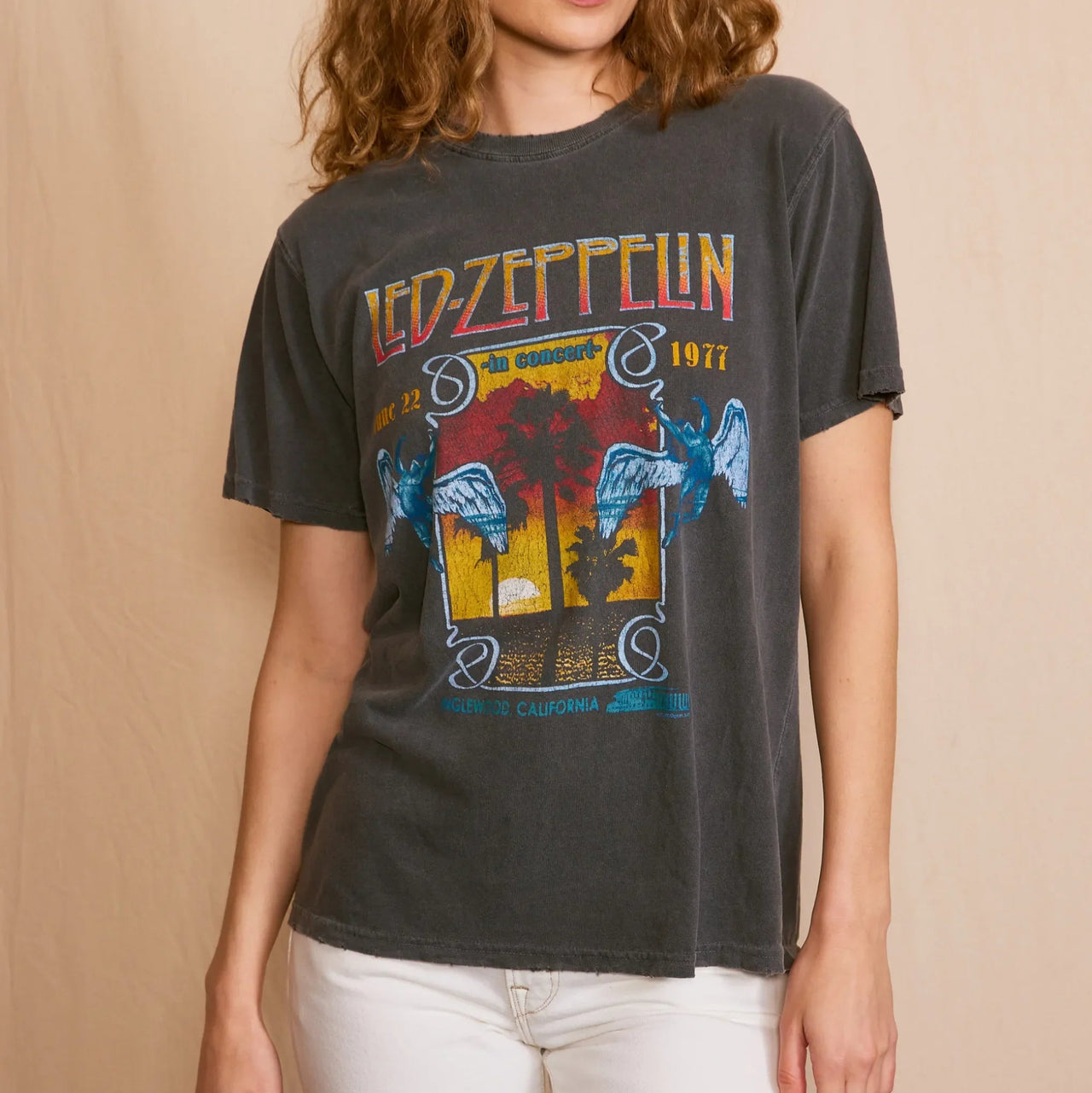 Led Zeppelin Inglewood Sunkissed Gray Tee
