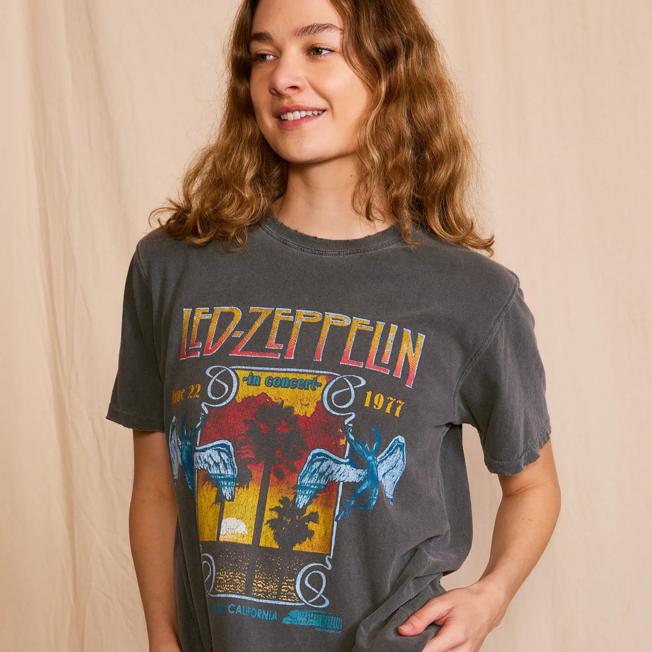 Led Zeppelin Inglewood Sunkissed Gray Tee