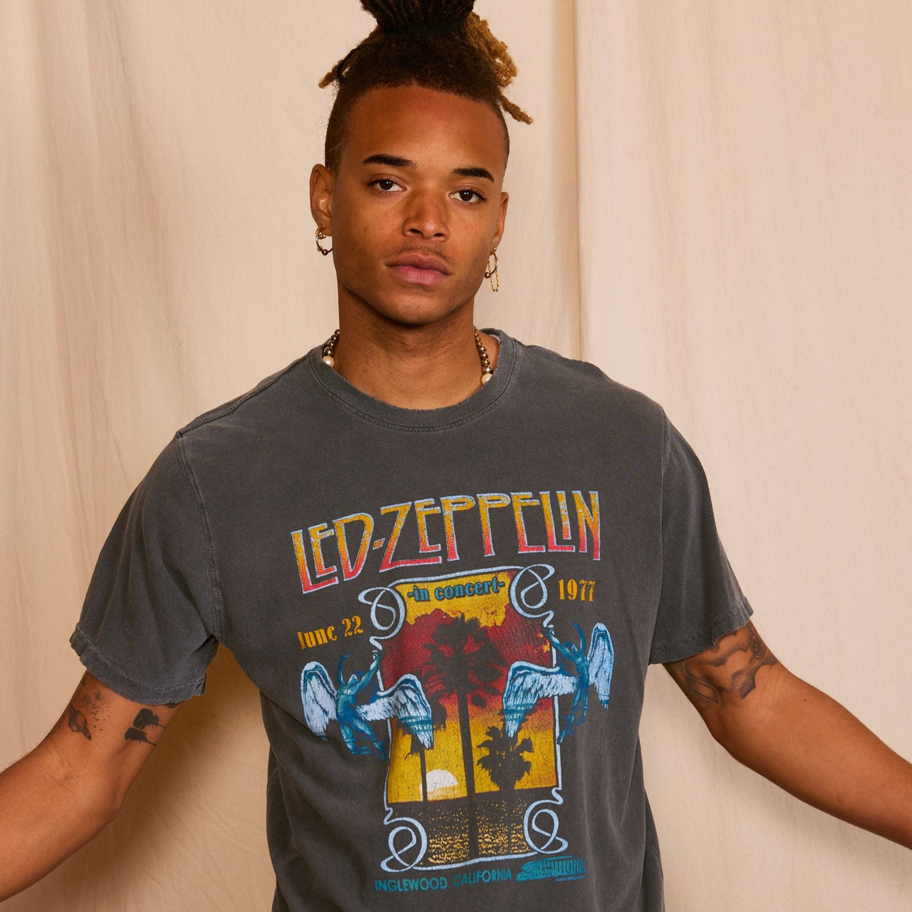 Led Zeppelin Inglewood Sunkissed Men's Gray Tee