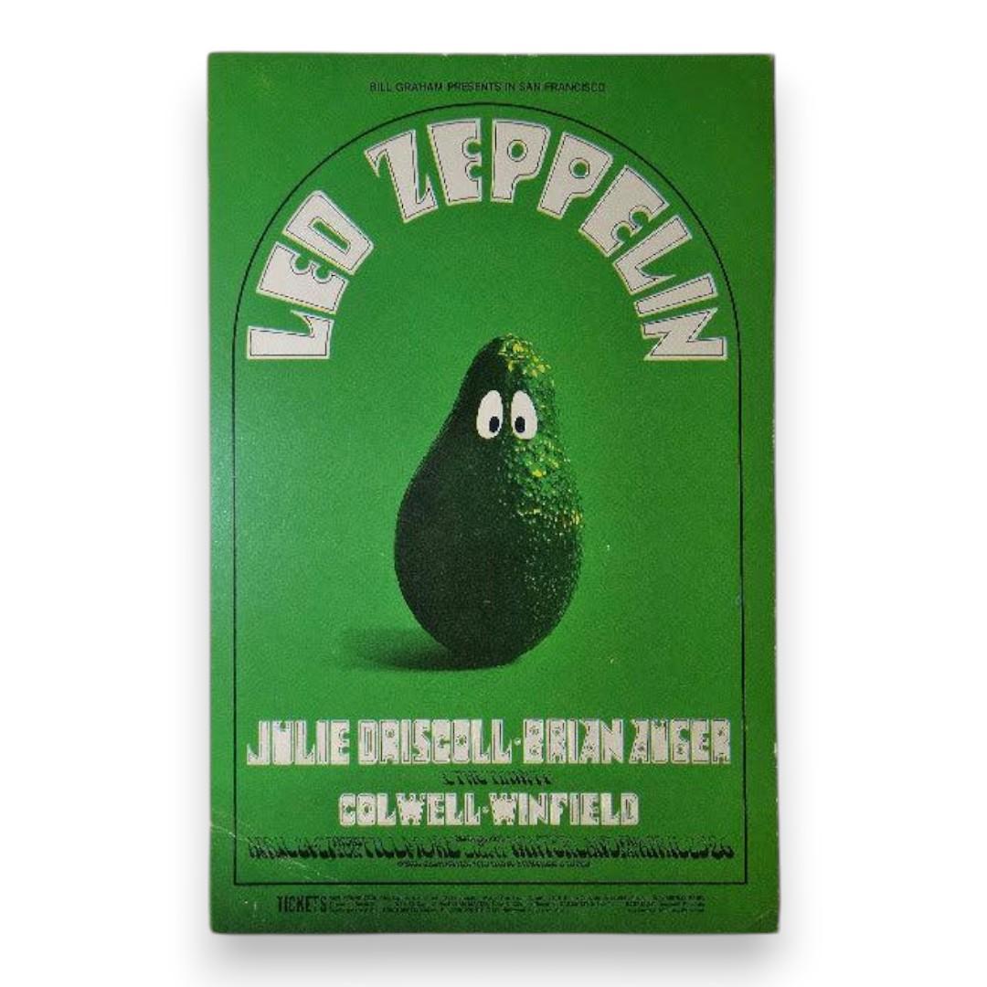 Led Zeppelin, Julie Driscoll, Colwell-Winfield – The Fillmore West, San Francisco (Apr 24–27, 1969) by Randy Tuten & Peter Pynchon (Postcard)