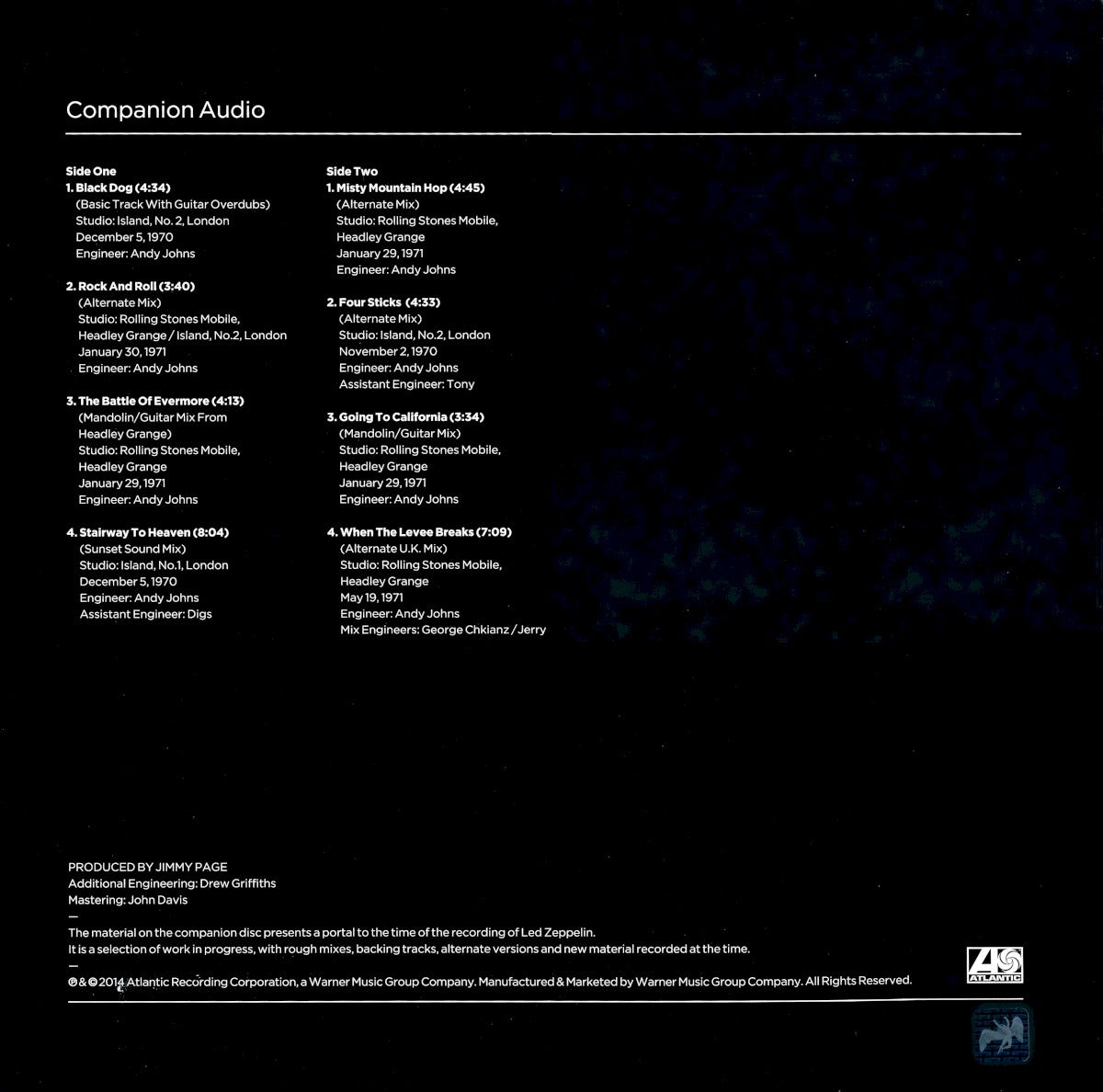 Led Zeppelin – Led Zeppelin IV: Remastered Super Deluxe Box Set (2-LP Vinyl + 2-CD) - Detail