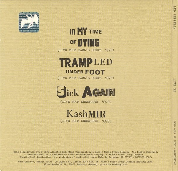 Led Zeppelin – Live E.P. (LP Vinyl) - Detail