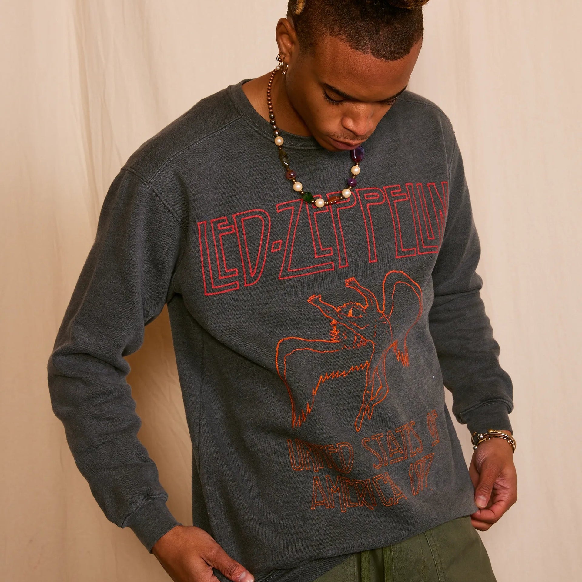 Led Zeppelin USA 1977 Men's Sweatshirt