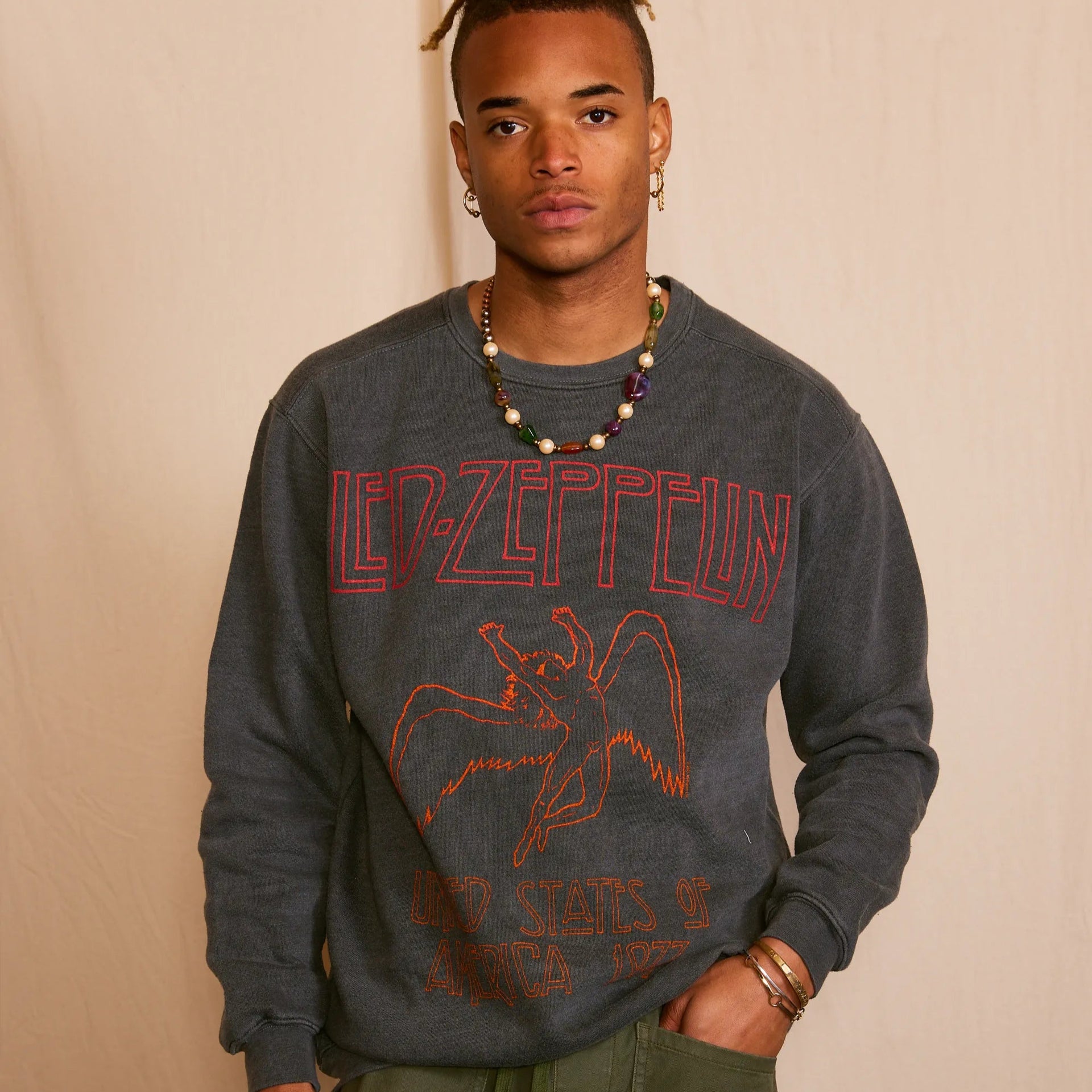 Led Zeppelin USA 1977 Men's Sweatshirt