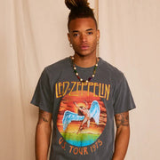 Led Zeppelin 'U.S Tour 1975' Sunkissed Men's Gray Tee