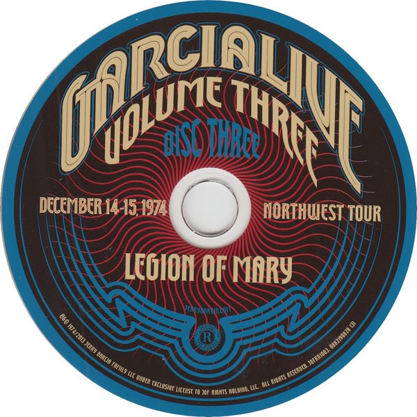 Legion of Mary – GarciaLive Vol. 3: December 14-15, 1974 Northwest Tour (3-CD) - Side View