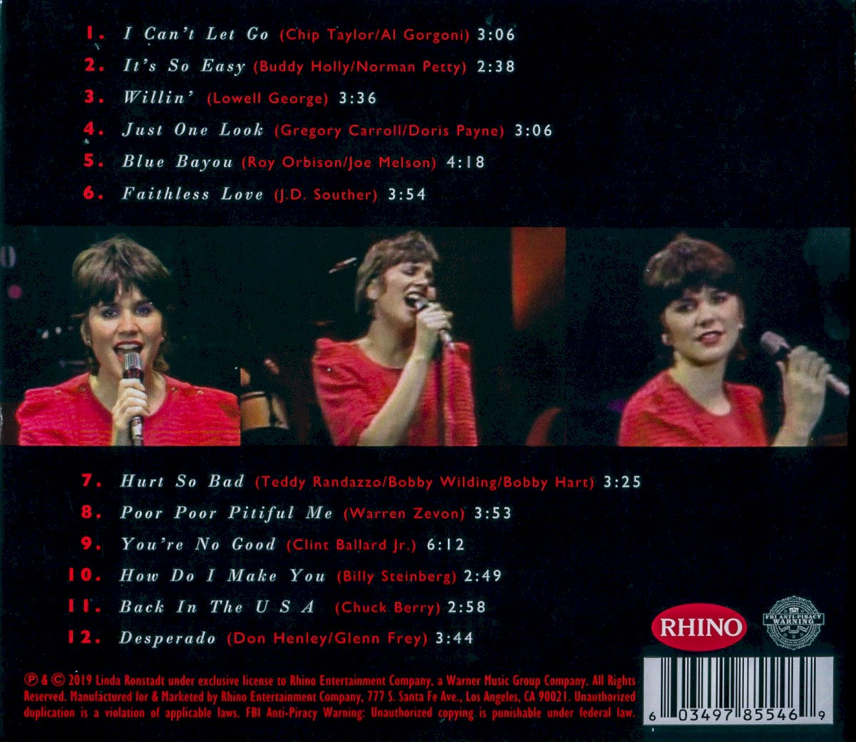 Linda Ronstadt – Live In Hollywood (CD)
