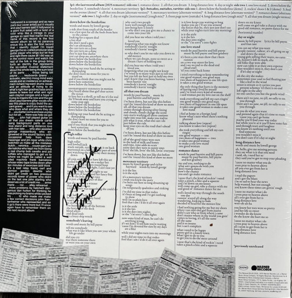 Little Feat – Last Record Album (Deluxe 2-LP Vinyl) - Detail