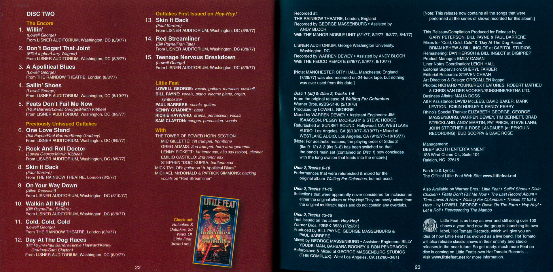 Little Feat – Waiting for Columbus (2-CD) - View 16