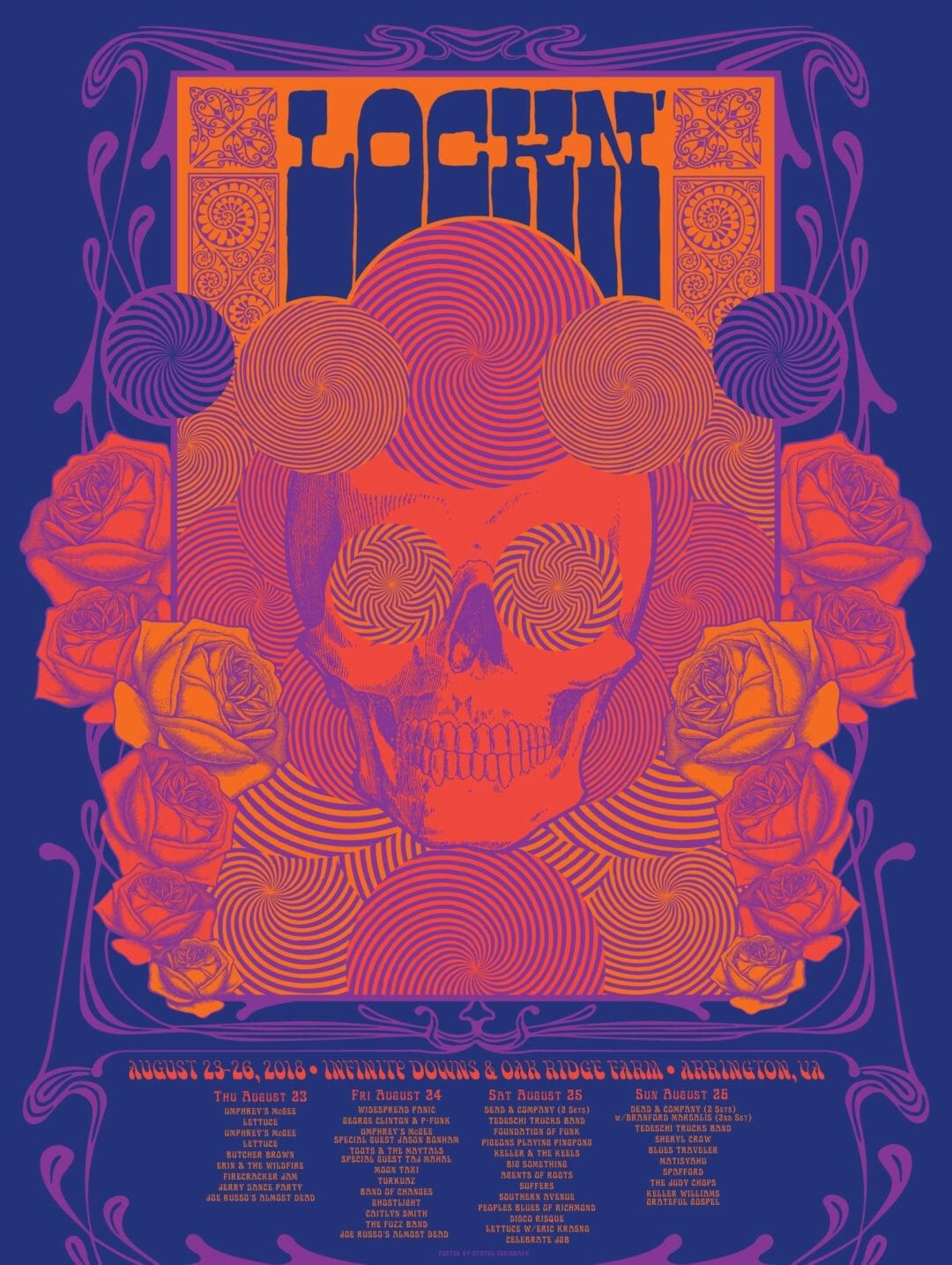 LOCKN' 2018 Poster by Status Serigraph