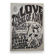 Love, The Sons of Adam, The Charlatans – The Fillmore, San Francisco (Apr 8–9, 1966) by Wes Wilson