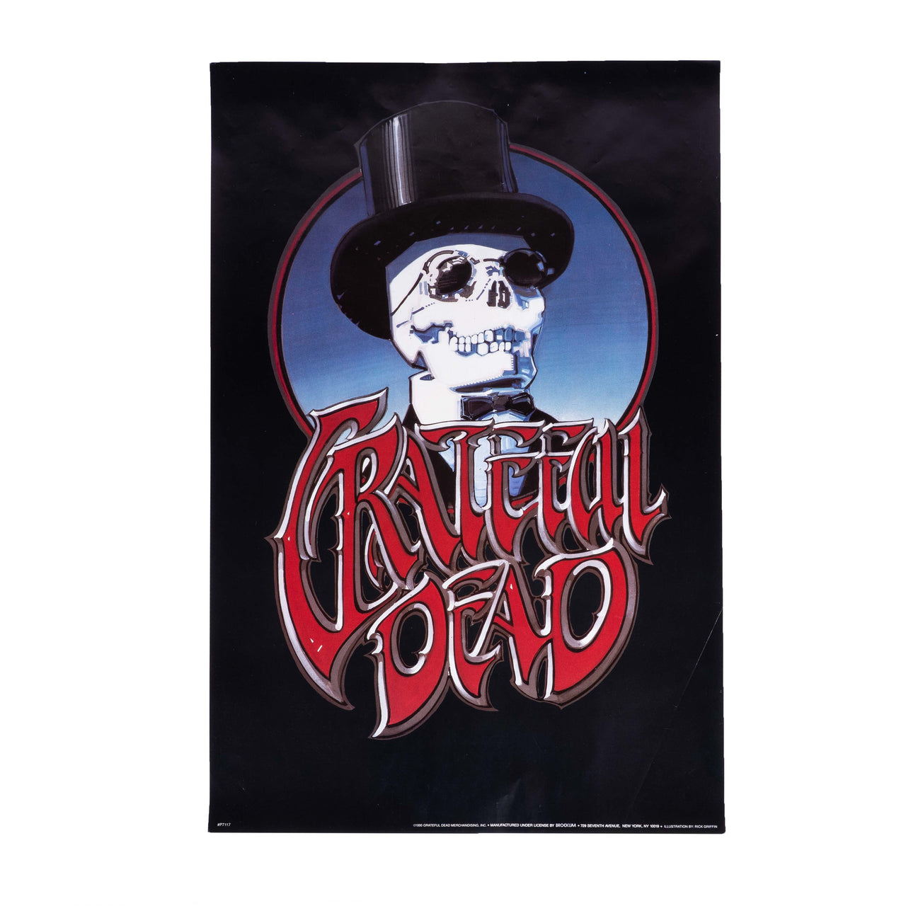 Grateful Dead Top Hat Skull by Rick Griffin Poster (1990)