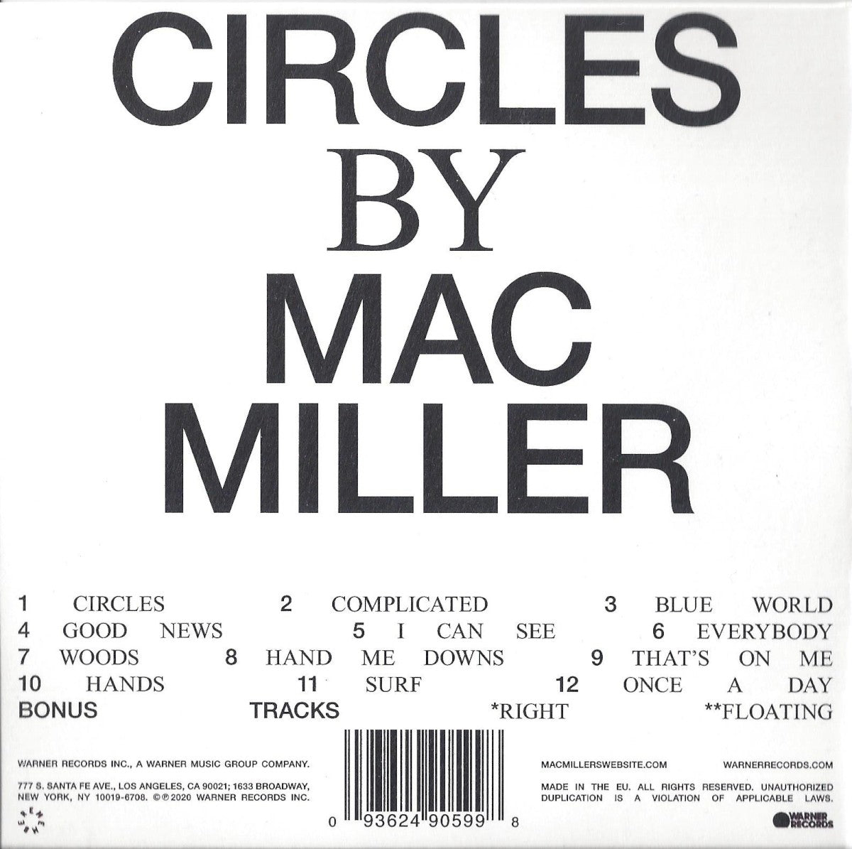 Mac Miller – Circles (CD)
