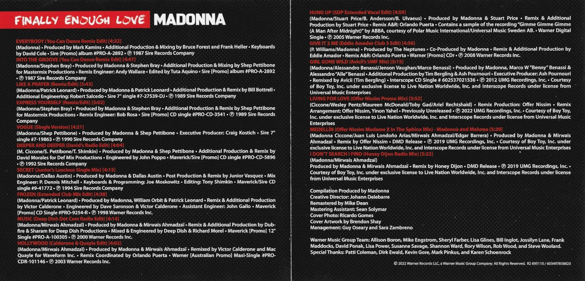 Madonna – Finally Enough Love (CD)