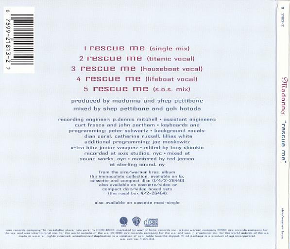 Madonna – Rescue Me (CD)