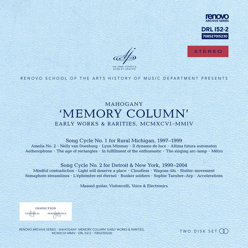 Mahogany – Memory Column (CD)