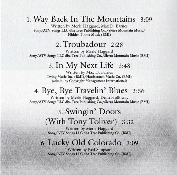 Merle Haggard – Best Of The 90's Volume Two (CD) - Close-Up