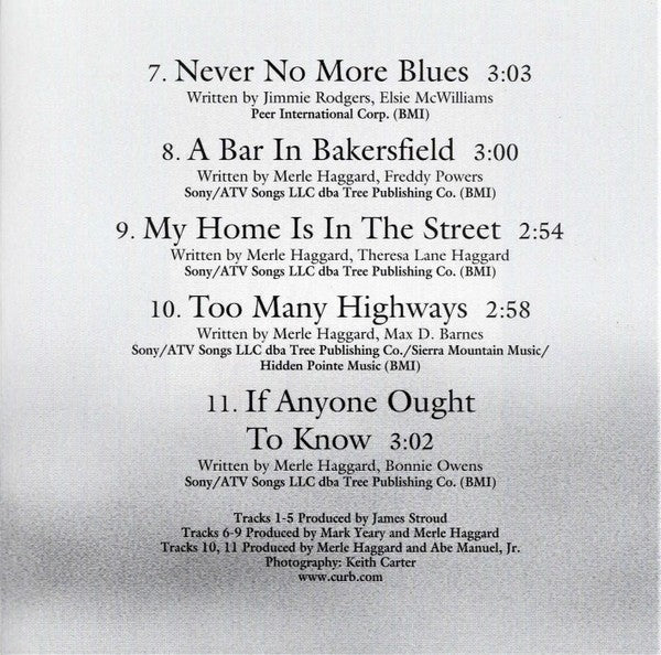 Merle Haggard – Best Of The 90's Volume Two (CD) - Side View