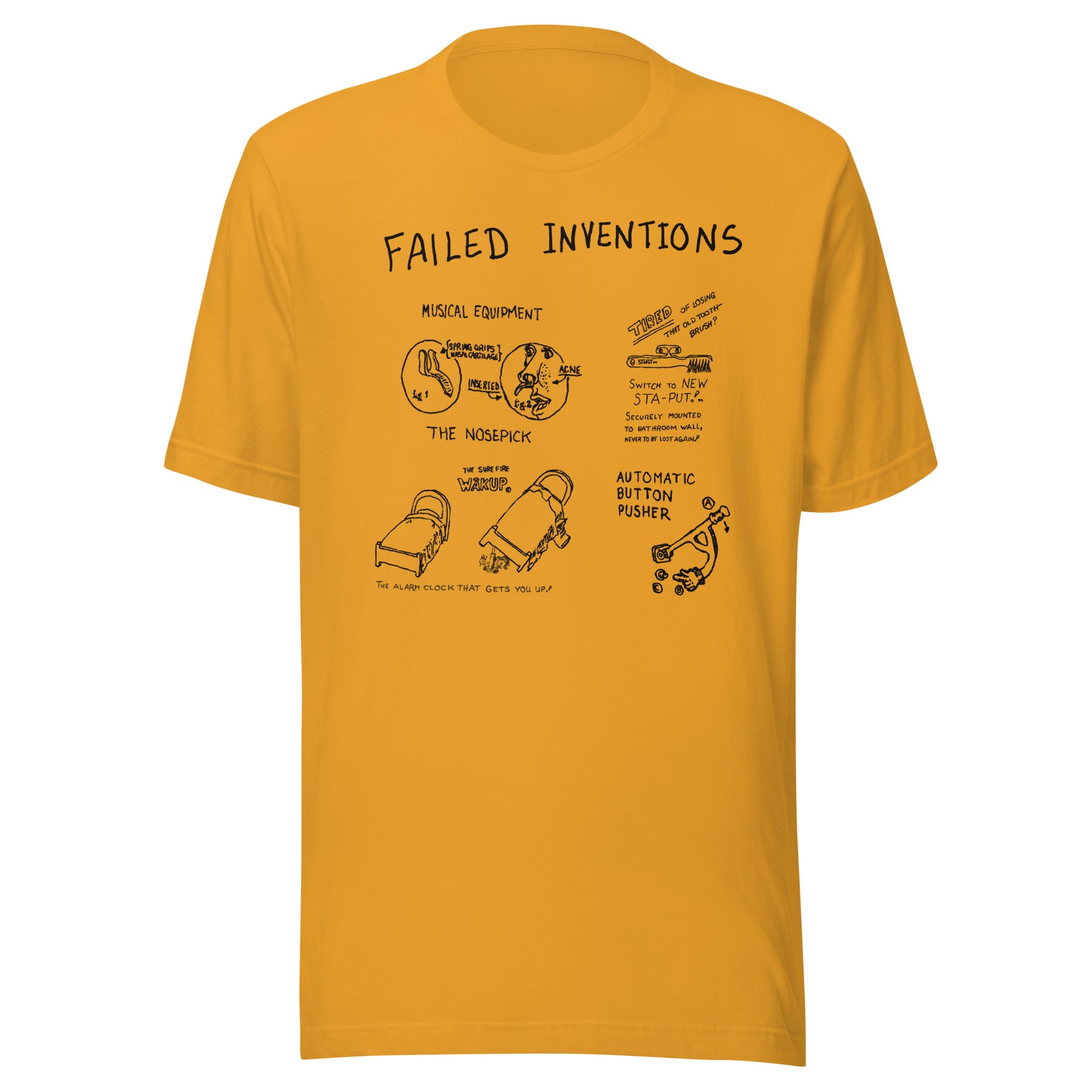 Merry Pranksters Failed Inventions T-Shirt (Black & White) - Detail
