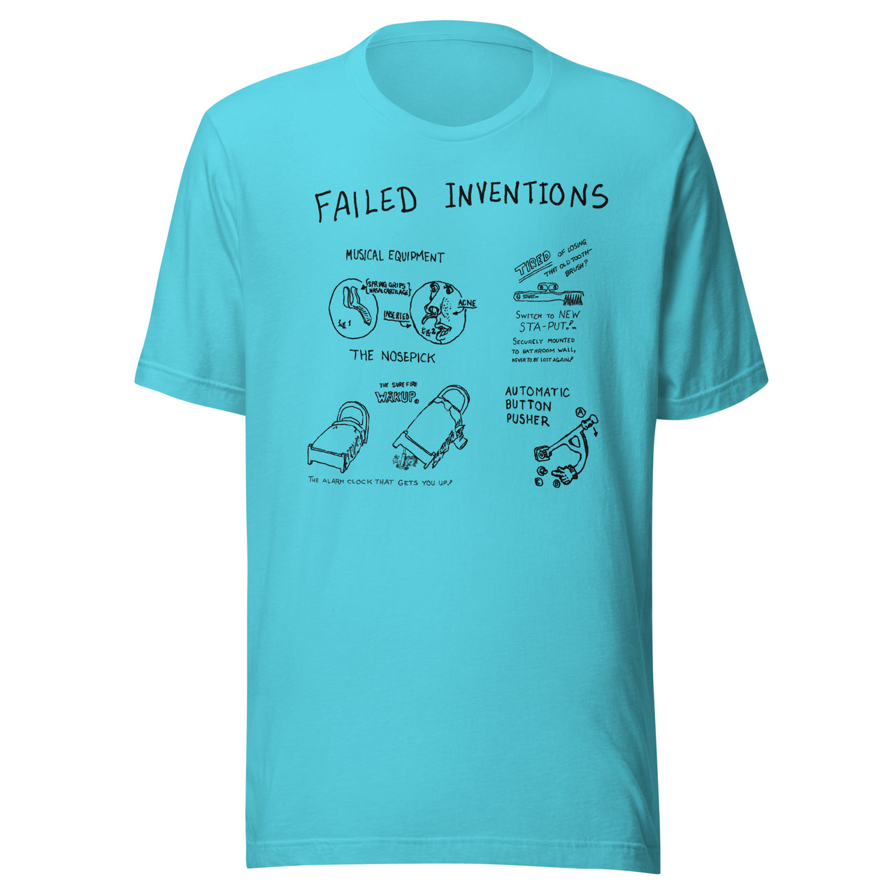 Merry Pranksters Failed Inventions T-Shirt (Black & White) - Back