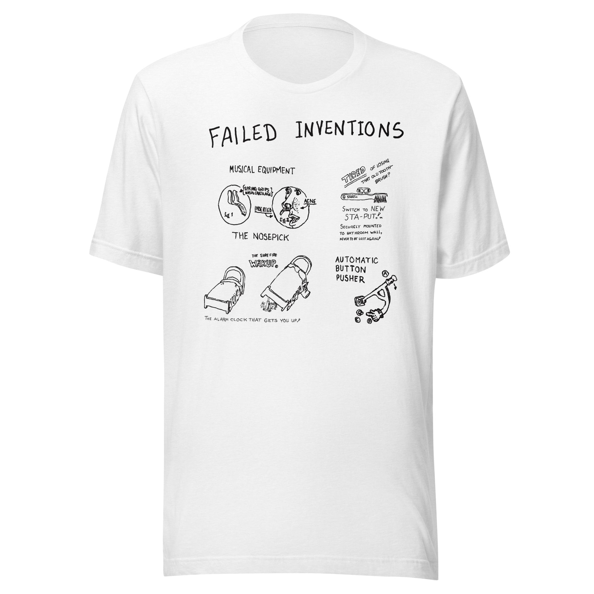 Merry Pranksters Failed Inventions T-Shirt (Black & White) - Alternate View