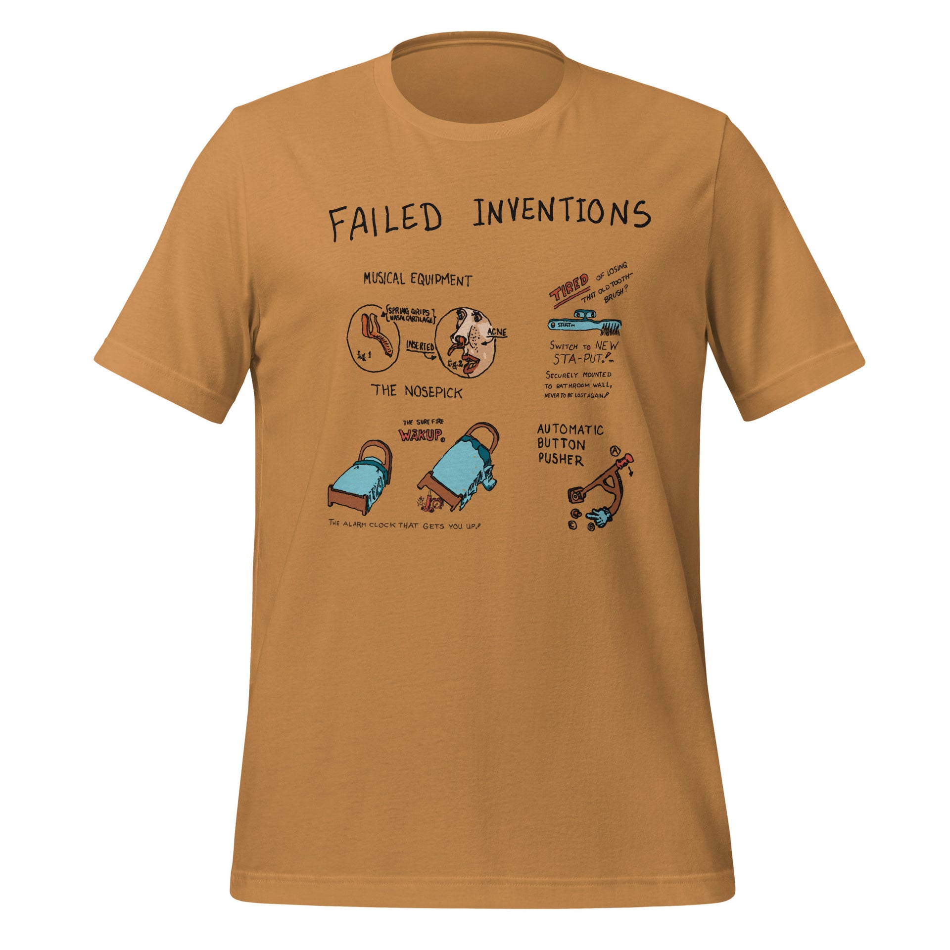 Merry Pranksters Failed Inventions T-Shirt (Color) - Side View