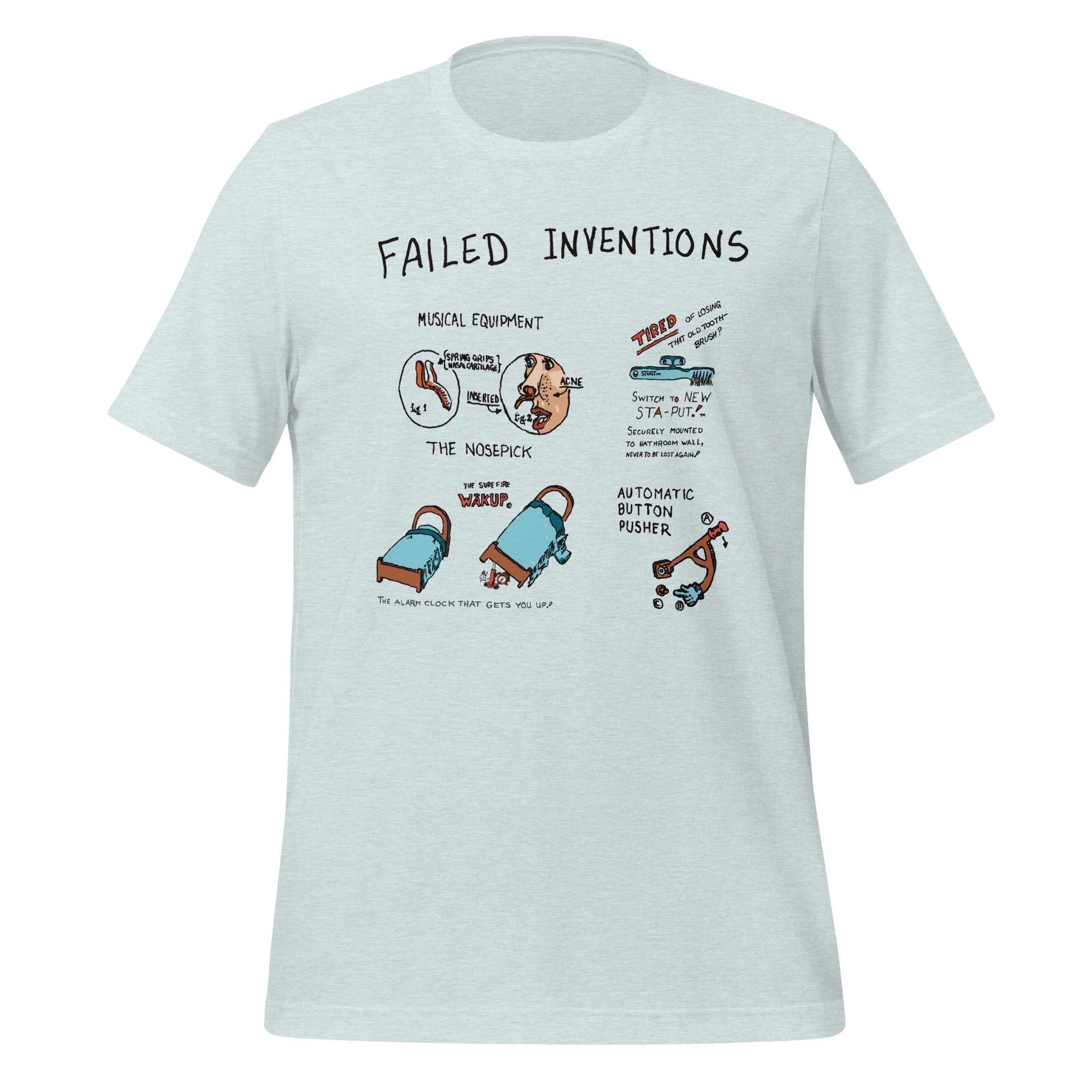 Merry Pranksters Failed Inventions T-Shirt (Color) - Close-Up