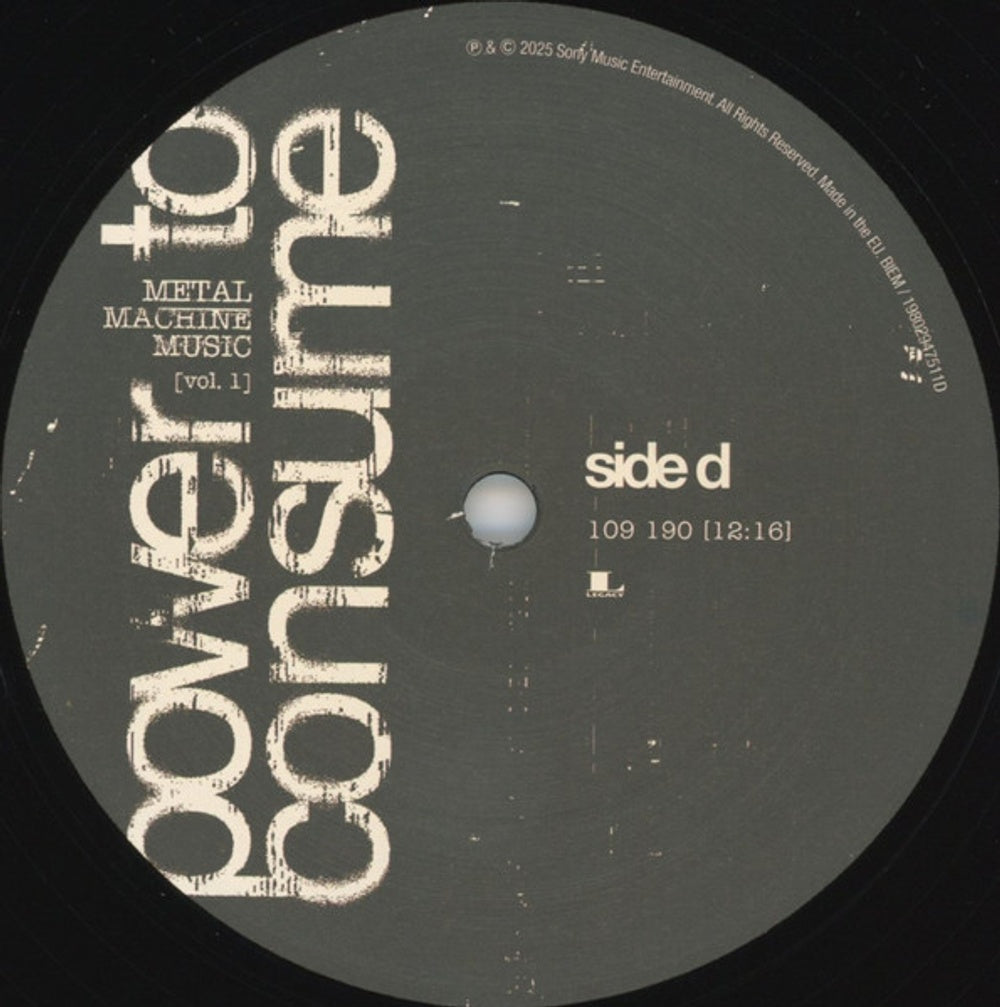 Metal Machine Music - Power To Consume Vol. 1 (LP Vinyl)