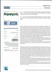 Milt Jackson – Ballads & Blues (LP Vinyl)