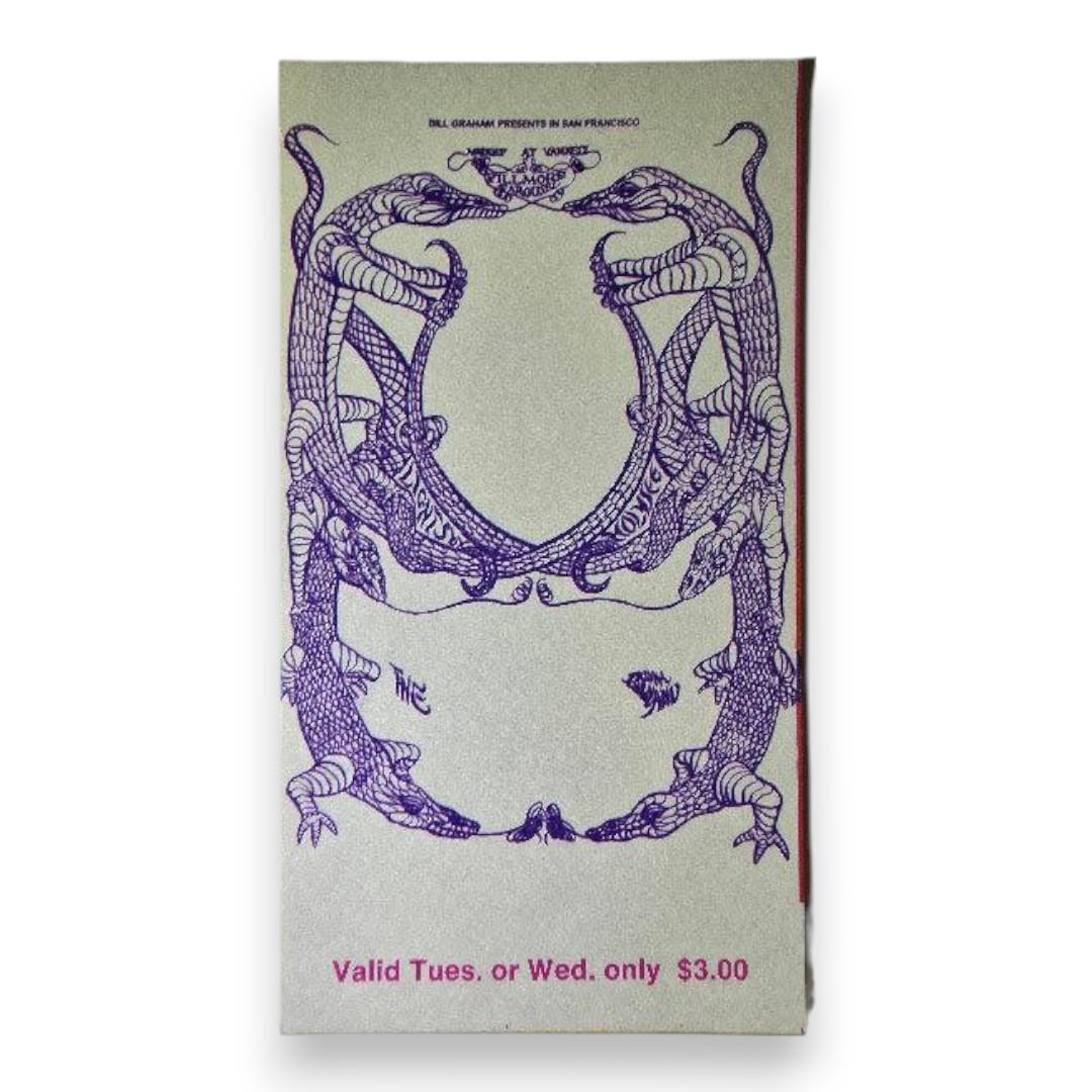 Moby Grape, Jeff Beck Group, Charles Lloyd Quartet, James Cotton Blues Band - July 23-24, 1968 - The Fillmore | Vintage Concert Ticket