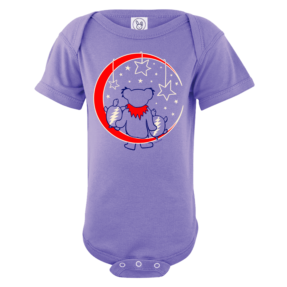 Grateful Dead Grateful Moon Baby Short Sleeve Baby Onesie