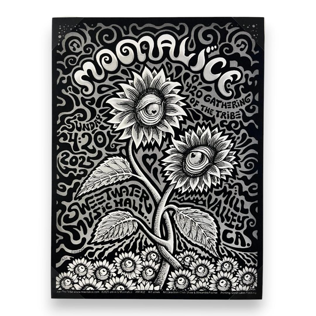 Moonalice – 420 Gathering of the Tribe, Sweetwater Music Hall, Mill Valley (Apr 20, 2025) by EMEK (Black/White Variant)