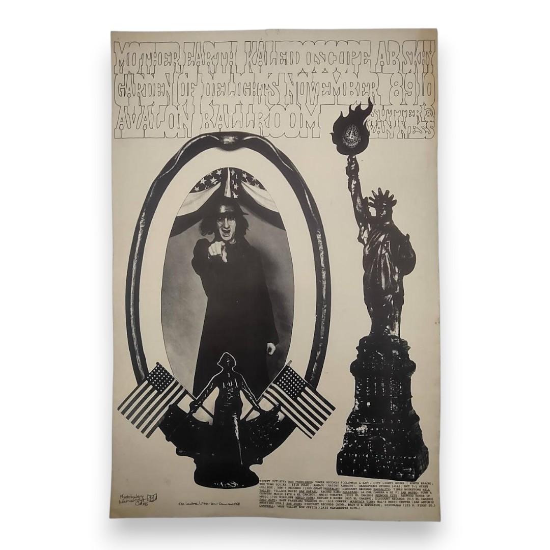 Mother Earth, Kaleidoscope, A.B. Skhy, Garden of Delights – The Avalon Ballroom, San Francisco (Nov 8–10, 1968) by San Andreas Fault & Jerry Wainwright