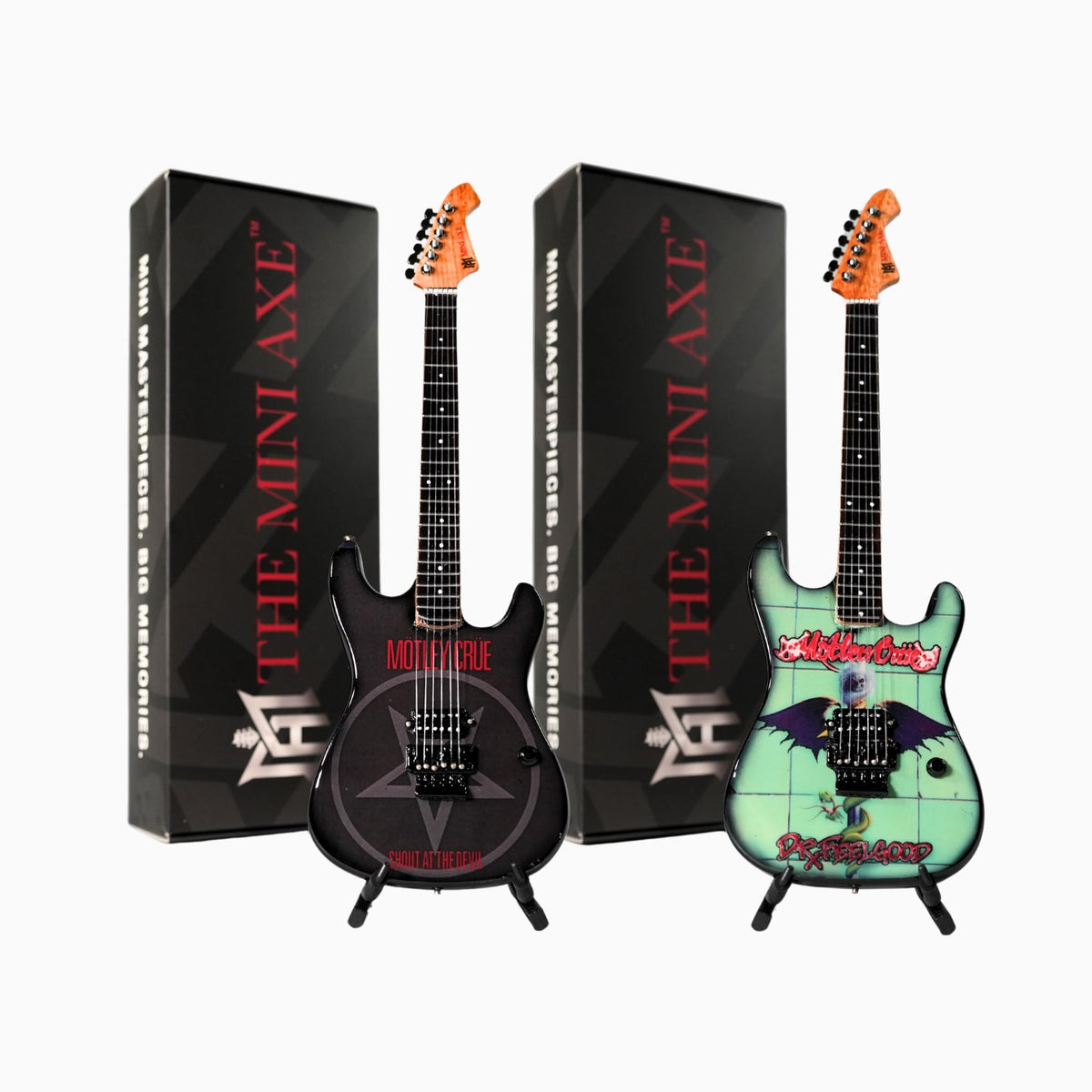 Mötley Crüe "Shout at the Devil" and "Dr. Feelgood" Mini Guitar Set