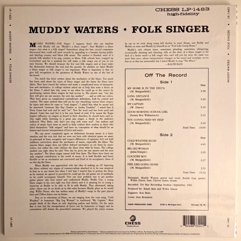 Muddy Waters – Folk Singer (LP Vinyl)