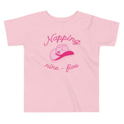 Napping 9-5 Toddler T-Shirt by The Rock and Roll Playhouse - Back
