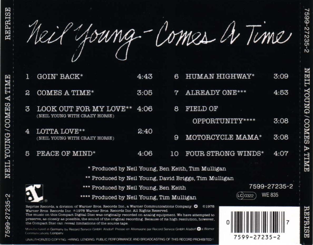 Neil Young – Comes a Time (CD) - Detail